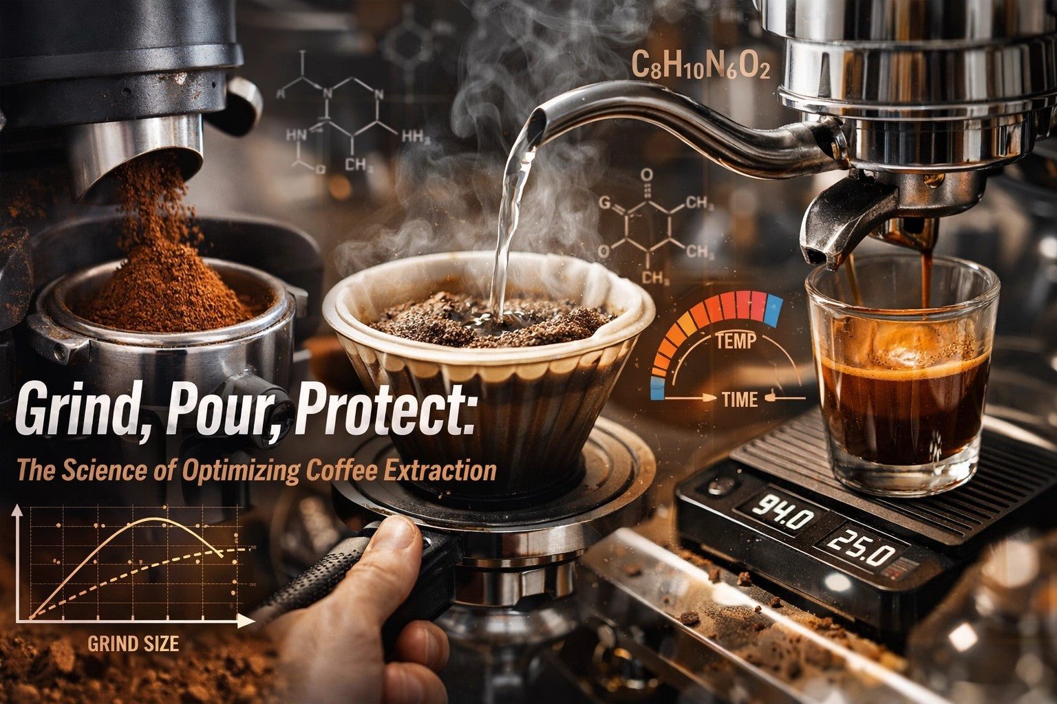 Grind, Pour, Protect: The Science of Optimizing Coffee Extraction
