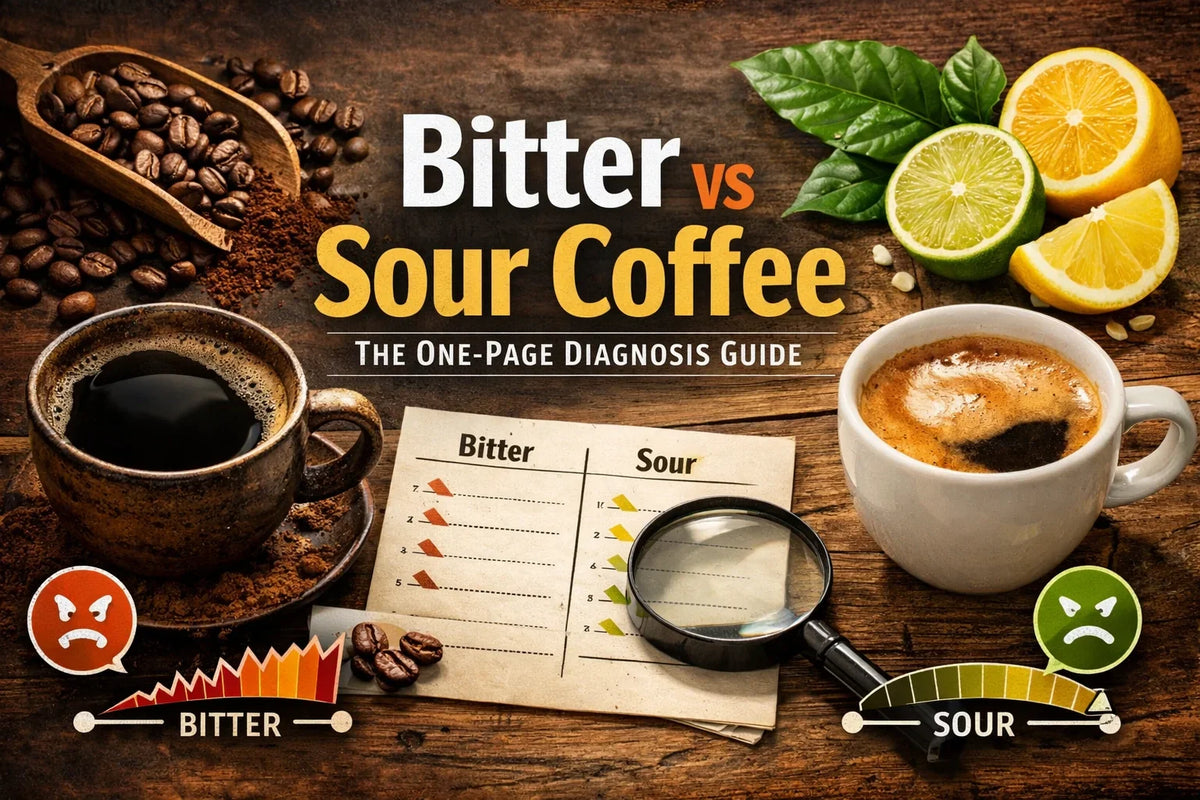 Bitter vs Sour Coffee: One-Page Fix Guide | Grenade Coffee
