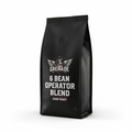 6 Bean Operator Blend Coffee dark roast whole bean bag with dark chocolate and smoky notes