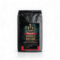 Costa Rica Alajuela single-origin medium roast coffee bag from Jungle Recon with volcanic terrain background