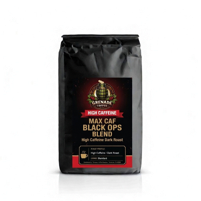 Max Caf Black Ops Blend – High-Caffeine Dark Roast Coffee