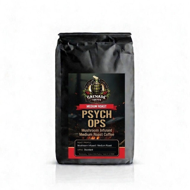 Psych Ops – Mushroom Infused Medium Roast Coffee