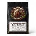 6 Bean Operator Blend coffee bag with dark roast label and bold smoky flavor description