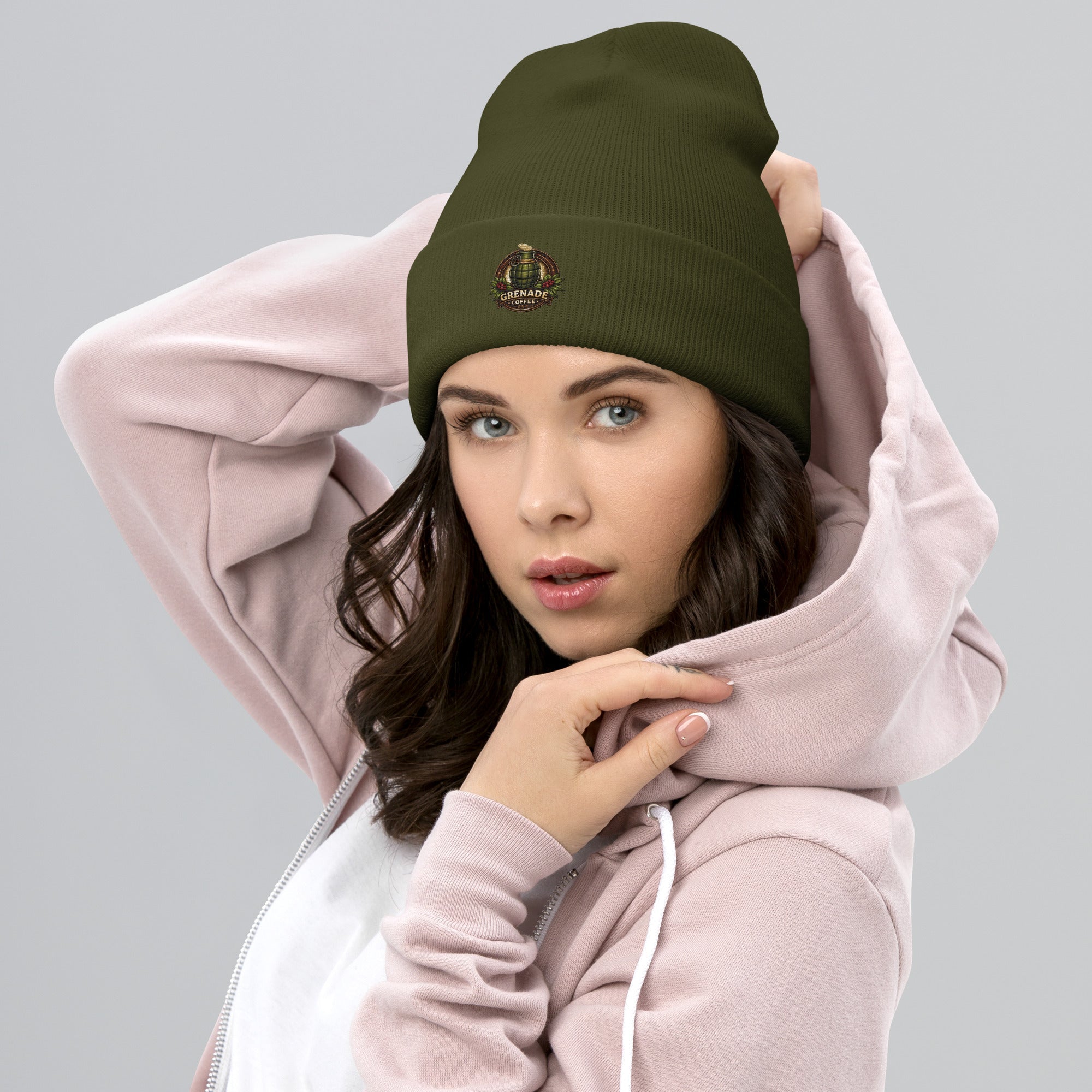 Unisex cuffed beanie made of 100% Turbo Acrylic winter hat by Grenade Coffee
