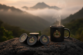 Grenade Coffee Lima Recon Peru single origin coffee pods on volcanic stone with Andes highland mist background