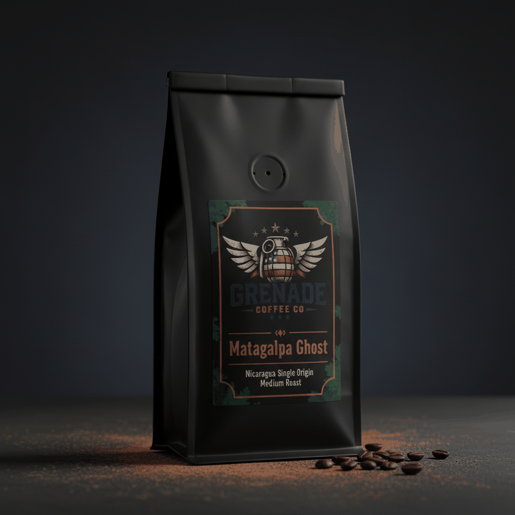 Matagalpa Ghost Nicaragua single origin medium roast coffee beans in 12-ounce bag
