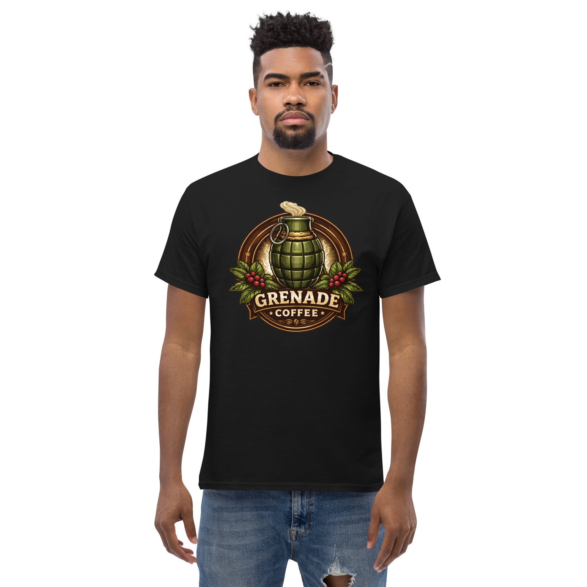 Unisex classic tee in 100% cotton with sharp lines and layered streetwear style
