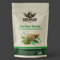 Zero Hour Matcha ceremonial grade Japanese matcha powder in 30g pouch, vibrant green, organic and stone-ground for smooth flavor and natural caffeine boost